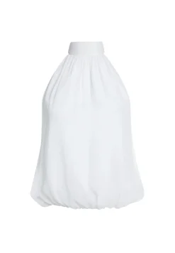 Alice and Olivia MARIS HALTER NECK GATHERED TOP *CLOTHING