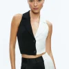 Alice and Olivia MERI COLOR BLOCK BLAZER TOP + POMPEY COLOR BLOCK PANT *CLOTHING