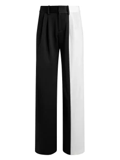 Alice and Olivia MERI COLOR BLOCK BLAZER TOP + POMPEY COLOR BLOCK PANT *CLOTHING