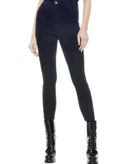 Alice and Olivia MIKAH SINGLE BUTTON SUEDE PANT *CLOTHING