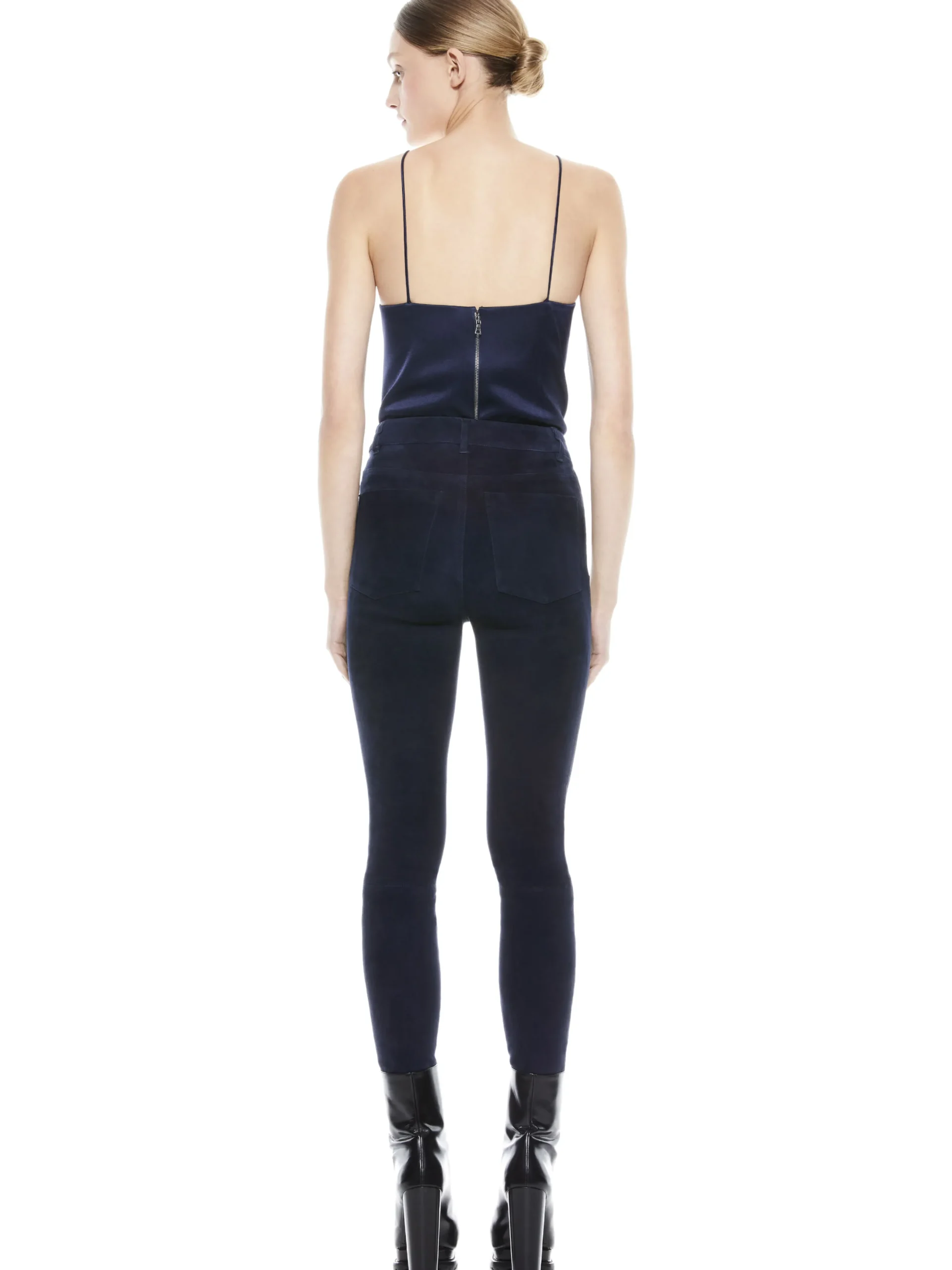 Alice and Olivia MIKAH SINGLE BUTTON SUEDE PANT *CLOTHING
