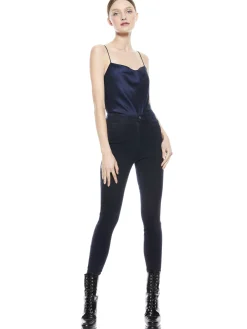 Alice and Olivia MIKAH SINGLE BUTTON SUEDE PANT *CLOTHING