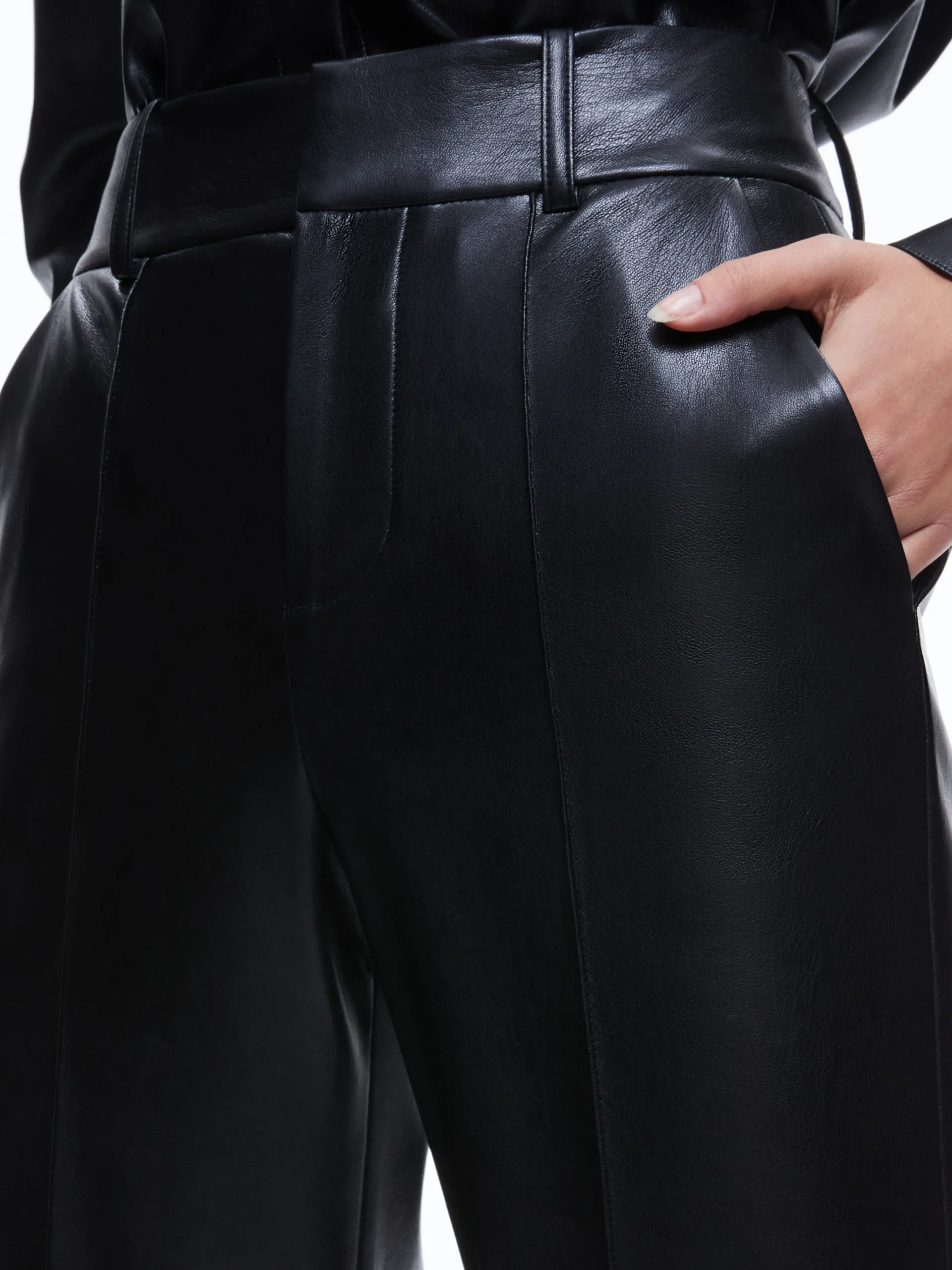 Alice and Olivia MING VEGAN LEATHER ANKLE PANT BLACK*FEATURED SHOPS | FEATURED SHOPS | FEATURED SHOPS | CLOTHING