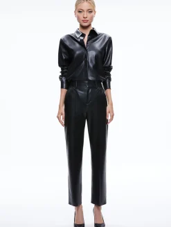 Alice and Olivia MING VEGAN LEATHER ANKLE PANT BLACK*FEATURED SHOPS | FEATURED SHOPS | FEATURED SHOPS | CLOTHING