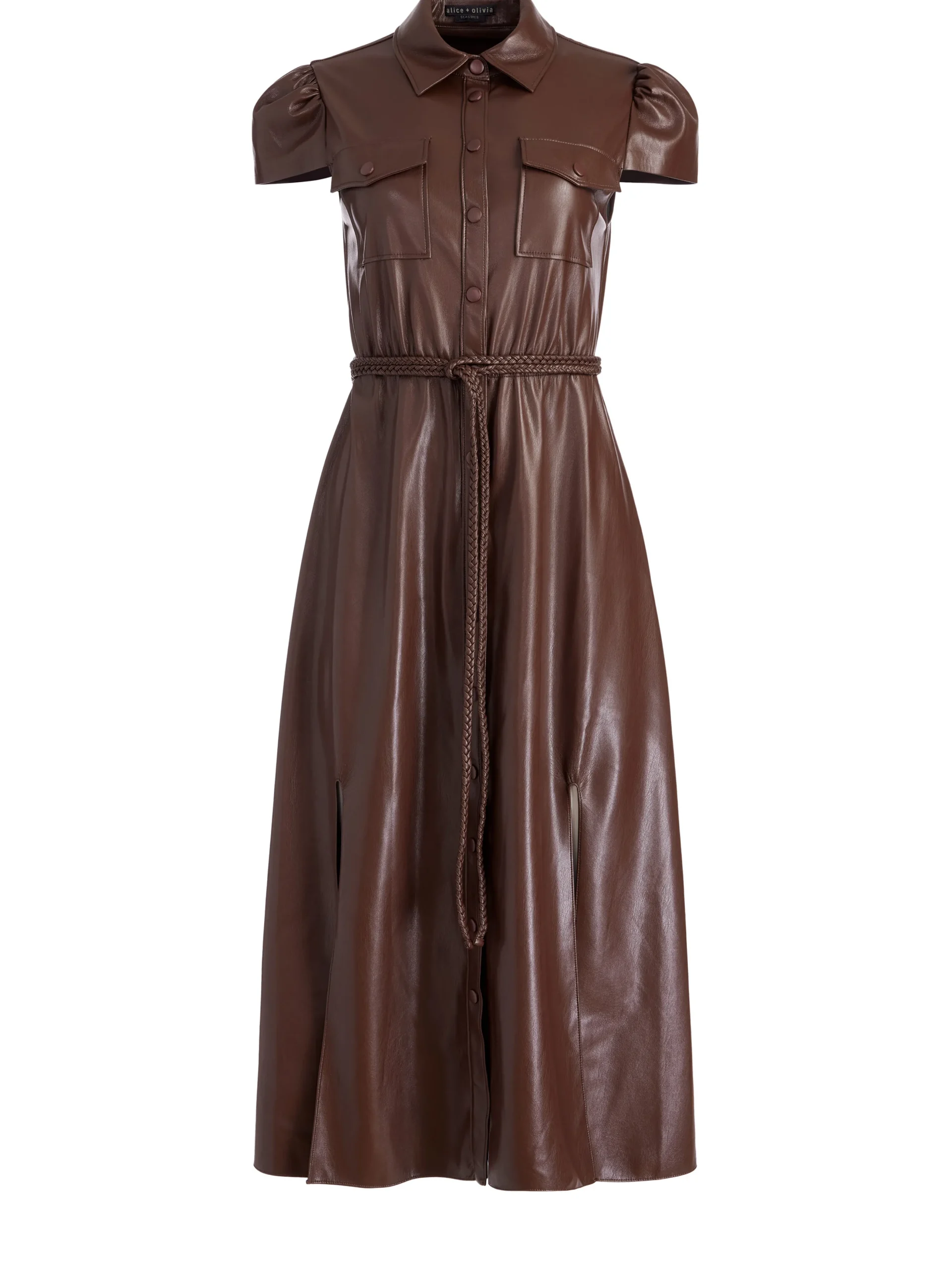 Alice and Olivia MIRANDA VEGAN LEATHER MIDI DRESS *FEATURED SHOPS | FEATURED SHOPS | DRESSES | CLOTHING