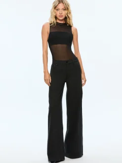 Alice and Olivia NICHOL HIGH NECK SLEEVELESS MESH BODYSUIT *FEATURED SHOPS | CLOTHING