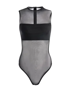 Alice and Olivia NICHOL HIGH NECK SLEEVELESS MESH BODYSUIT *FEATURED SHOPS | CLOTHING