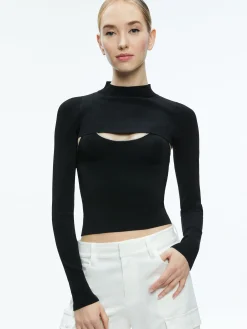 Alice and Olivia ORION KNIT TANK AND SHRUG BLACK*FEATURED SHOPS | CLOTHING | CLOTHING