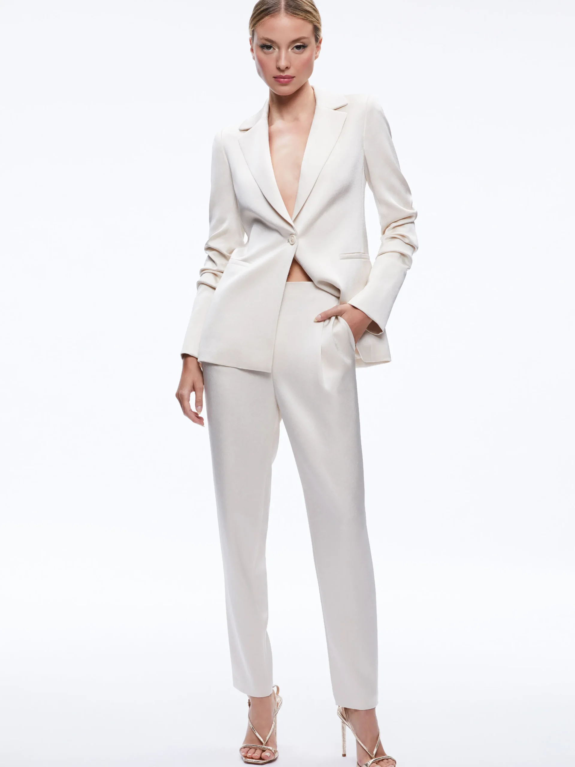Alice and Olivia PAILEY FTTED NOTCH COLLAR BLAZER + JESSIE SLIM PANT *CLOTHING