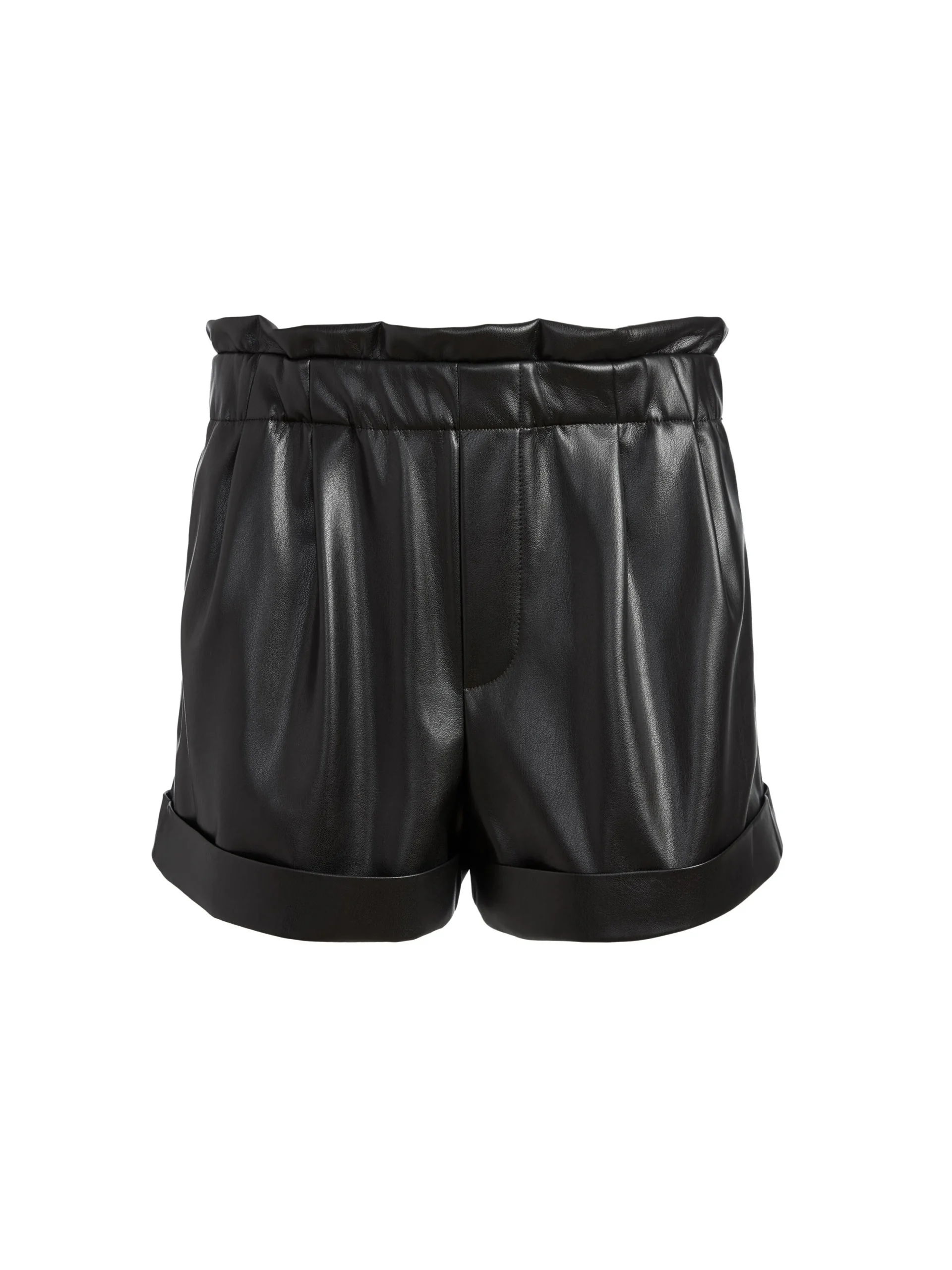 Alice and Olivia REAGAN VEGAN LEATHER PAPERBAG SHORT BLACK*FEATURED SHOPS | FEATURED SHOPS | CLOTHING
