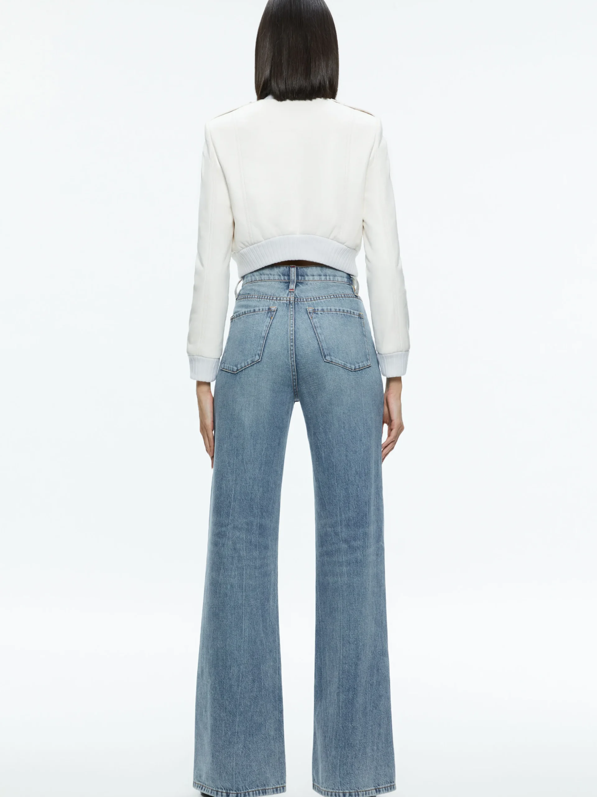 Alice and Olivia RIA VEGAN LEATHER MOTO JACKET OFF WHITE*FEATURED SHOPS | FEATURED SHOPS | CLOTHING