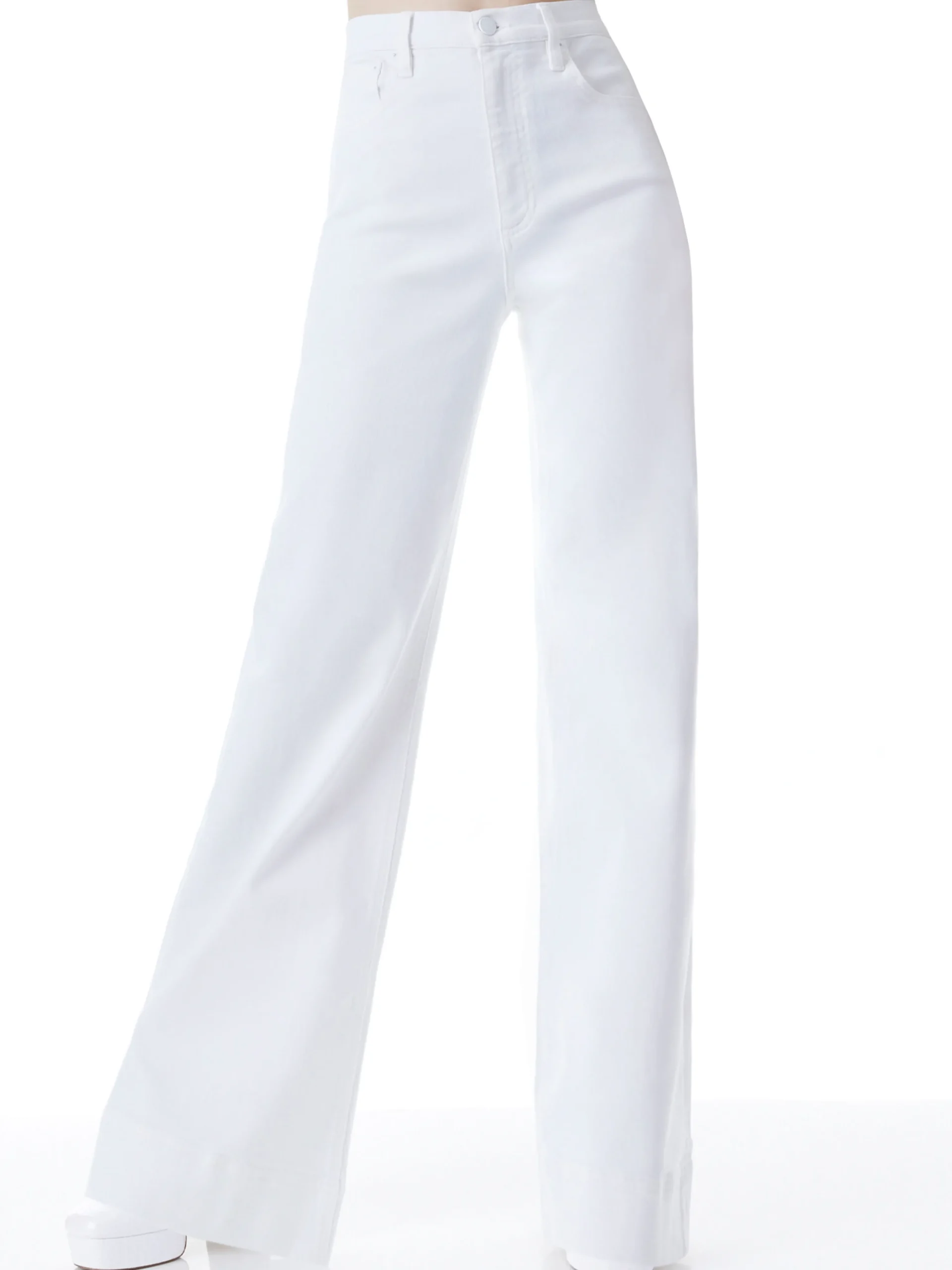 Alice and Olivia SOFIA HIGH RISE BOYFRIEND JEAN WHITE*FEATURED SHOPS | CLOTHING | CLOTHING
