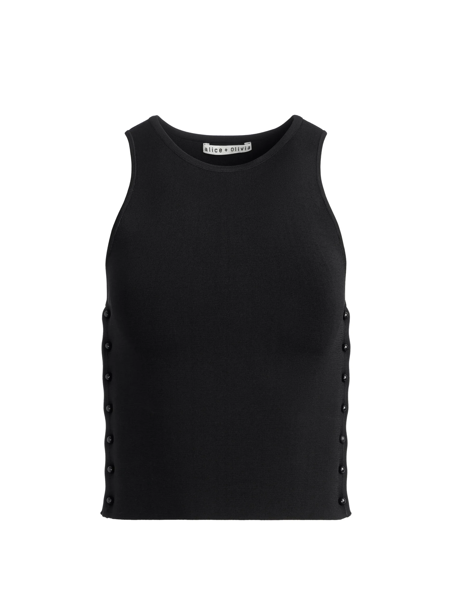 Alice and Olivia SOLEIL OPEN SIDE TANK BLACK*CLOTHING