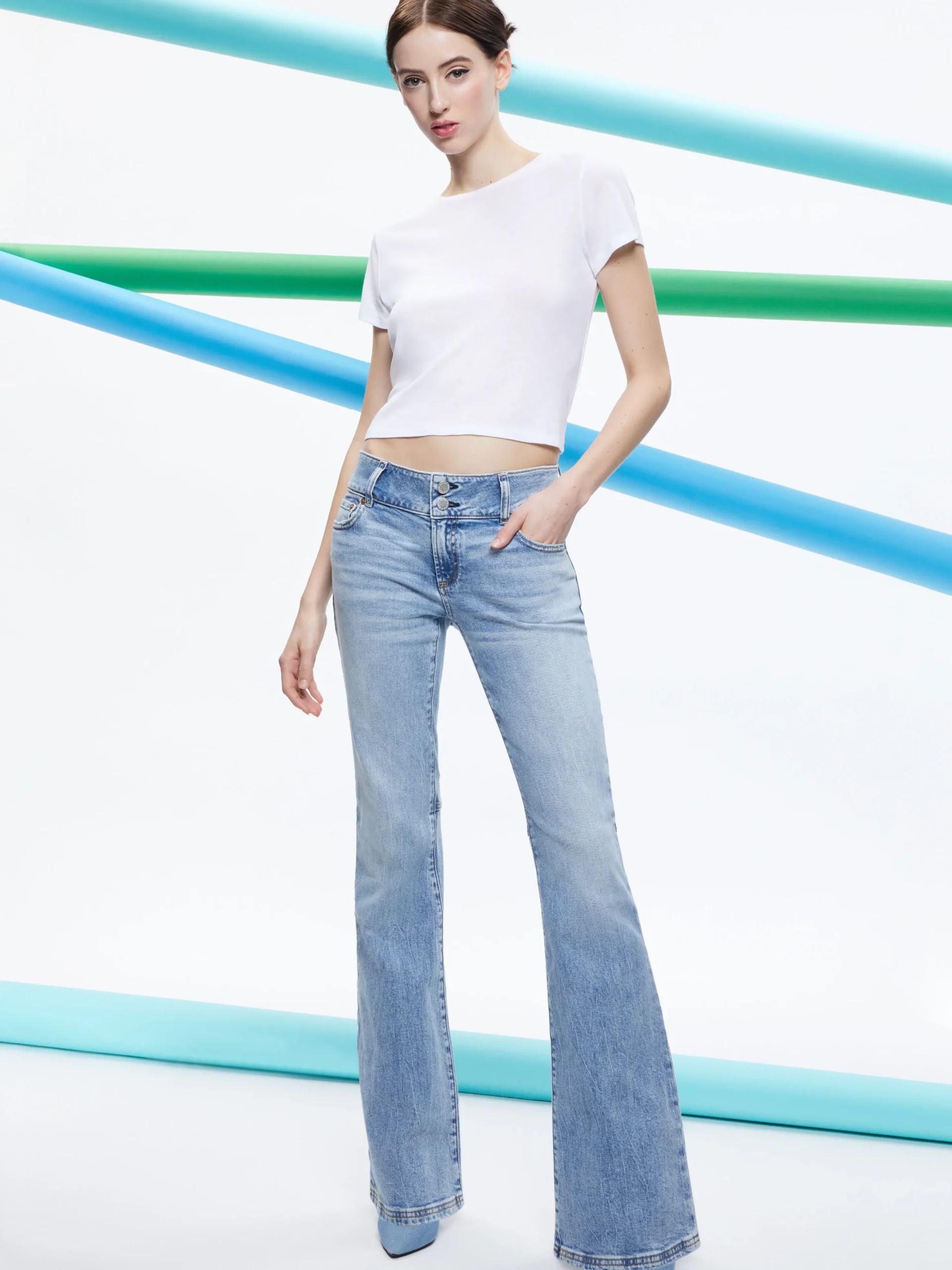 Alice and Olivia STACEY LOW RISE BELL BOTTOM JEAN *FEATURED SHOPS | CLOTHING | CLOTHING