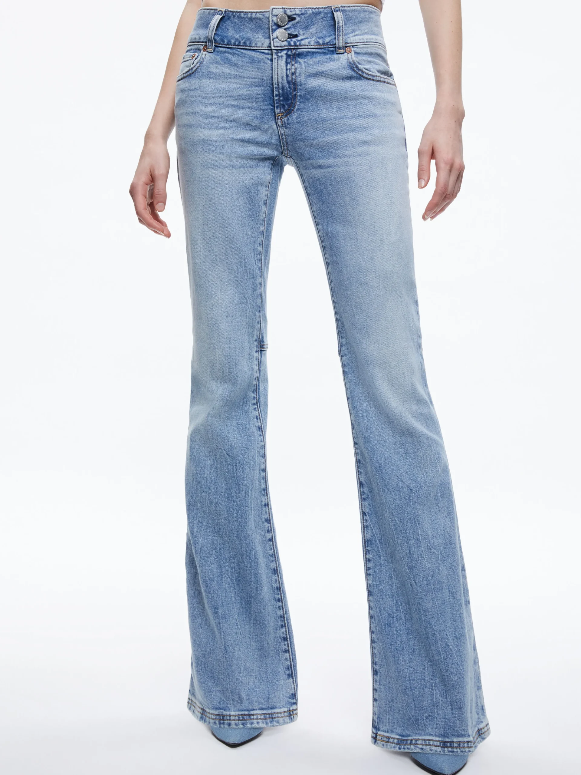 Alice and Olivia STACEY LOW RISE BELL BOTTOM JEAN *FEATURED SHOPS | CLOTHING | CLOTHING