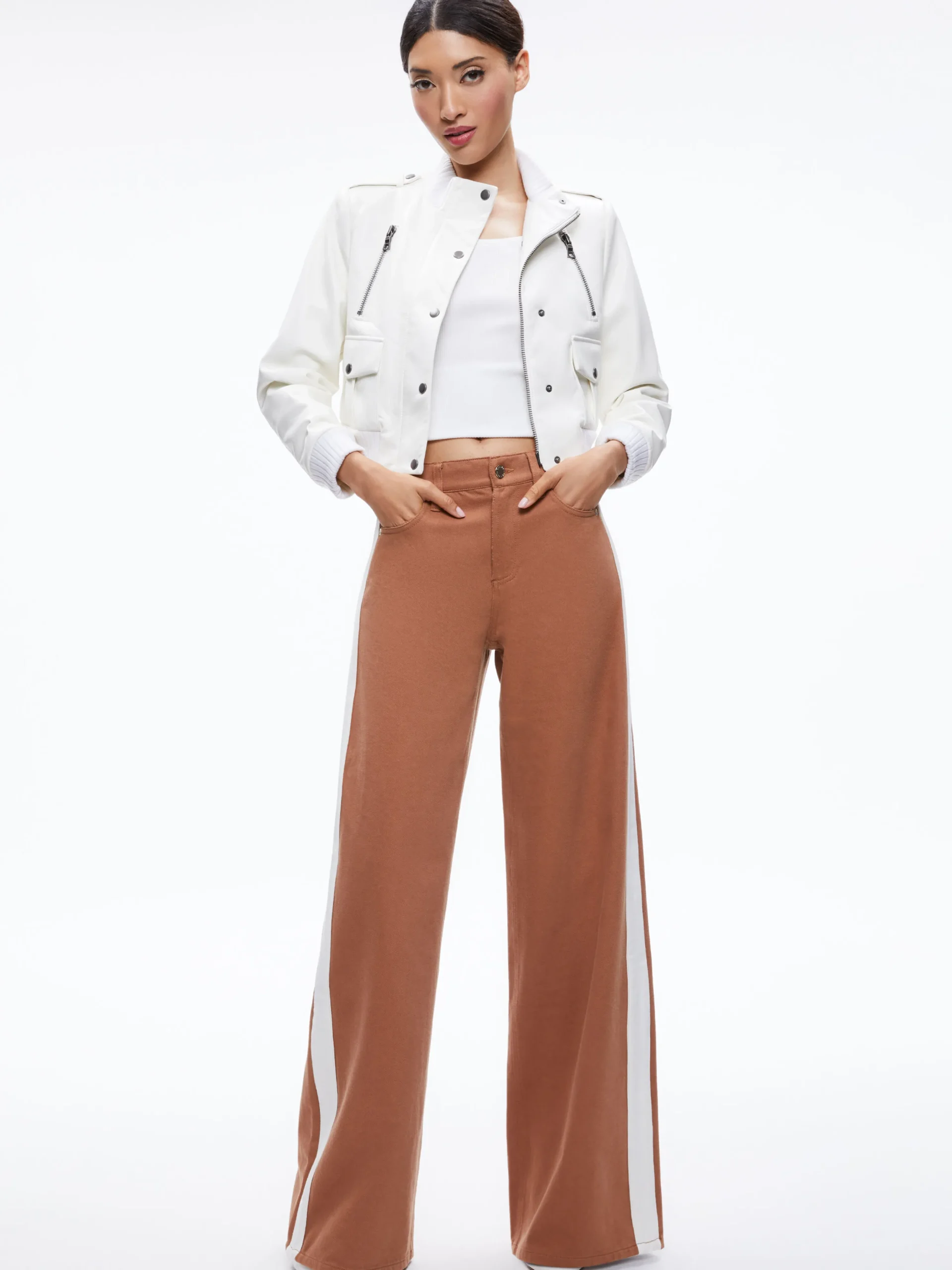 Alice and Olivia TRISH SIDE STRIPE JEAN CAMEL*FEATURED SHOPS | CLOTHING | CLOTHING