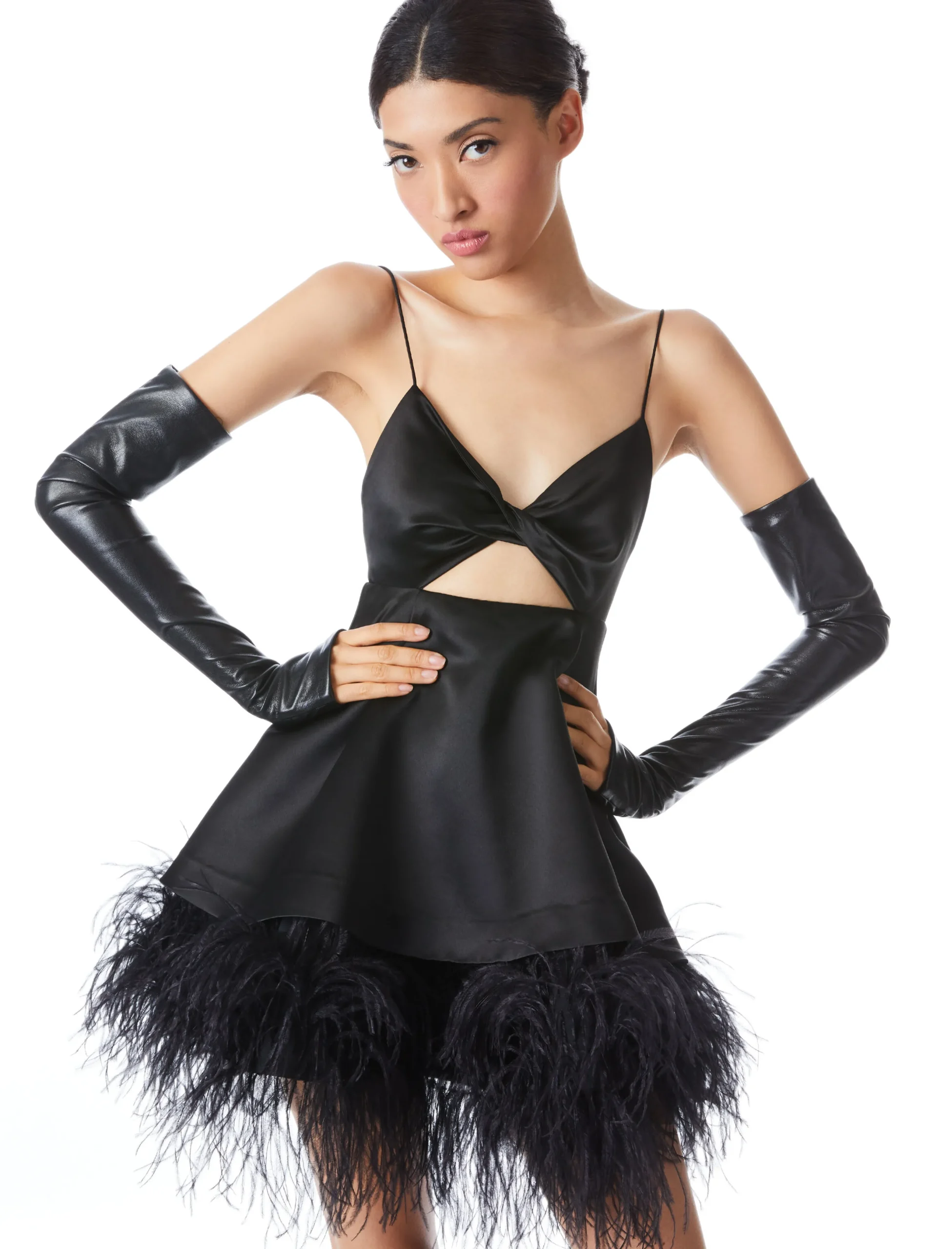 Alice and Olivia VEGAN LEATHER GLOVES BLACK*FEATURED SHOPS | CLOTHING