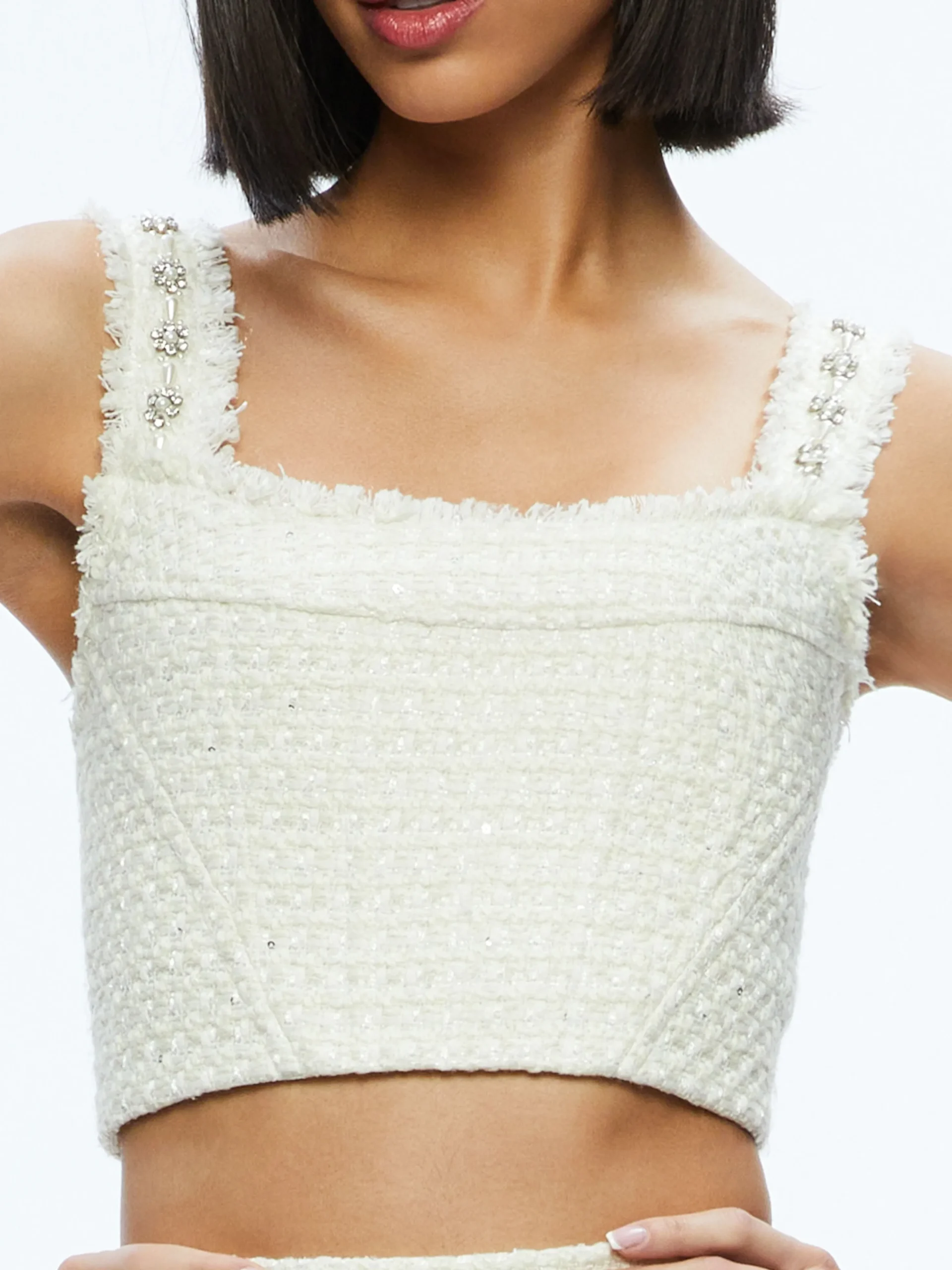 Alice and Olivia VICENTA EMBELLISHED STRUCTURED CORSET + ECENIA MINI SKIRT *CLOTHING
