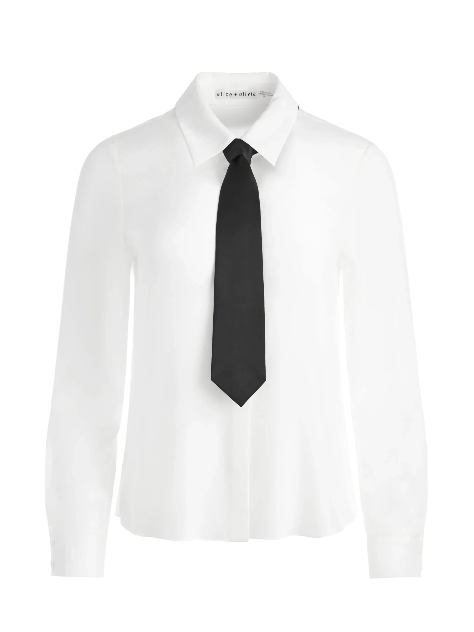 Alice and Olivia WILLA PLACKET TOP WITH TIE *CLOTHING